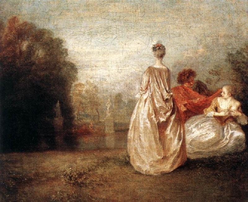 WATTEAU, Antoine Two Cousins oil painting picture